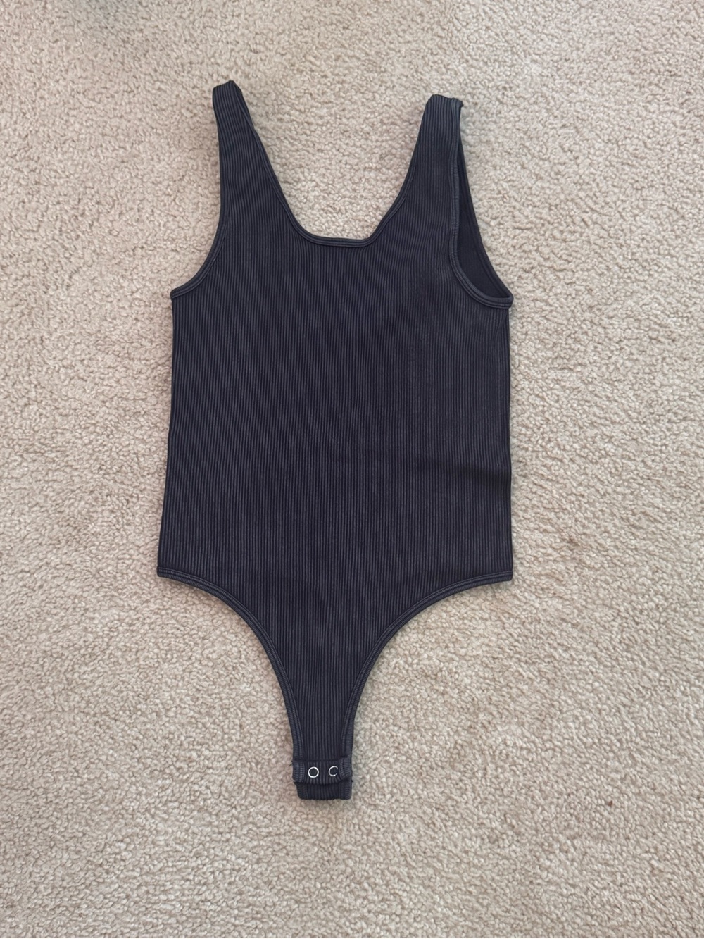 Forever 21 Classic Ribbed Black juniors One-Piece Bodysuit size m/L